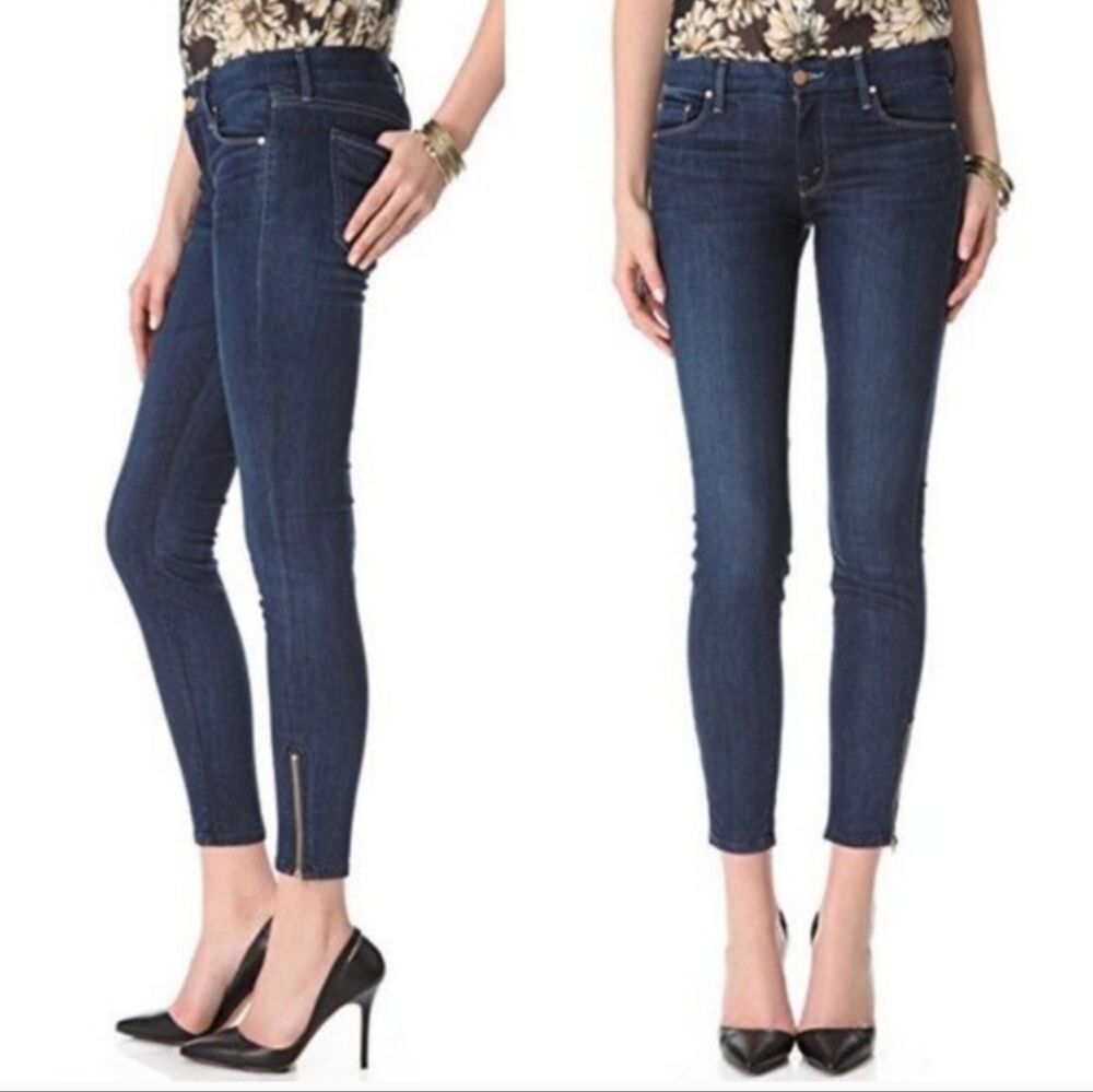 MOTHER Dark Blue Ankle Jeans